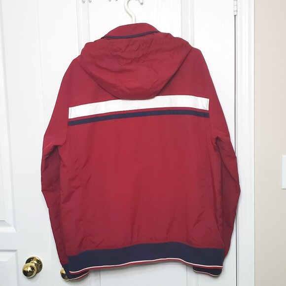Tommy Hilfiger Men’s Jacket in Red with White and Blue Accents Size XL - Picture 2 of 6
